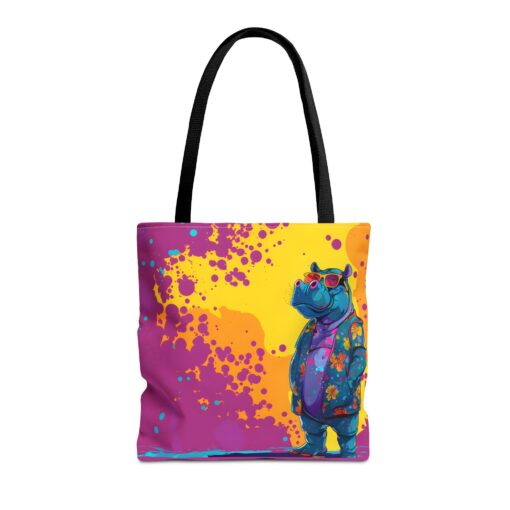 Stylish Hippo Tote Bag (AOP) - Image 5
