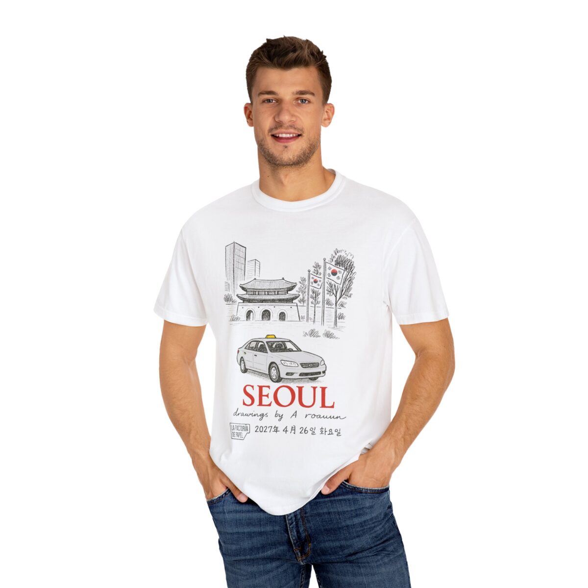 Seoul-Inspired Unisex T-Shirt - Artistic Design for Travelers - Image 4