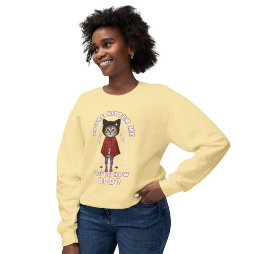 You're kitten me! Unisex Lightweight Crewneck Sweatshirt - Image 19