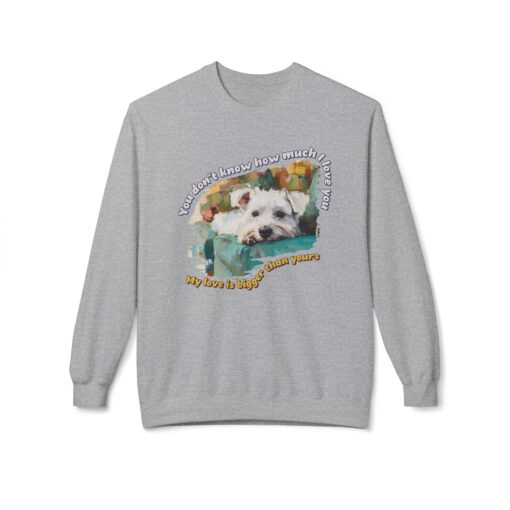 My love is bigger than yours Unisex Midweight Softstyle Fleece Crewneck Sweatshirt - Image 17