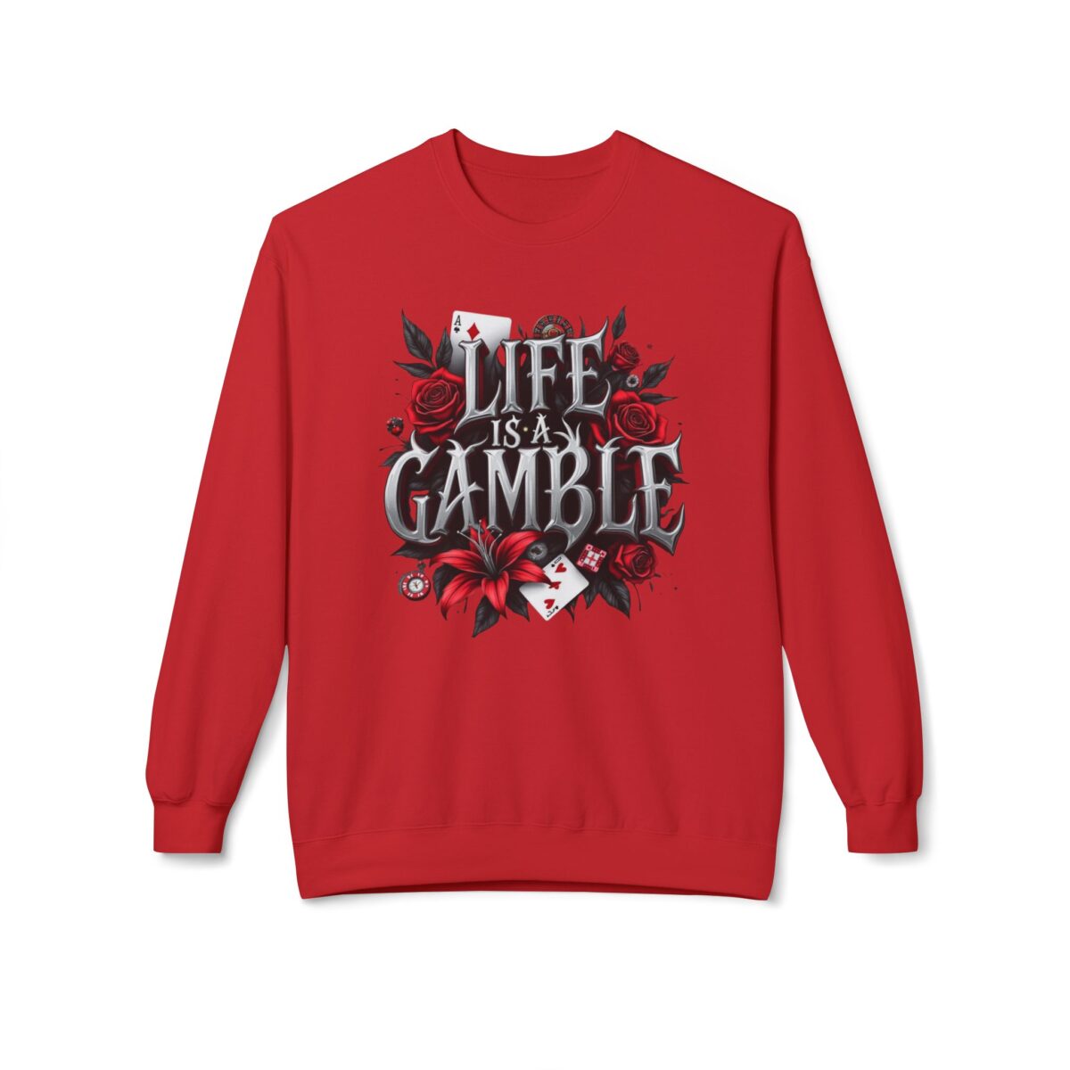 Life is a gamble Unisex Midweight Softstyle Fleece Crewneck Sweatshirt - Image 37
