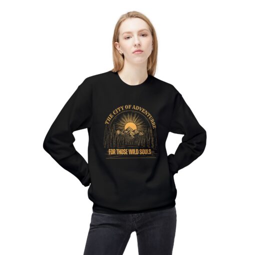 The city of adventure Unisex Midweight Softstyle Fleece Crewneck Sweatshirt - Image 7