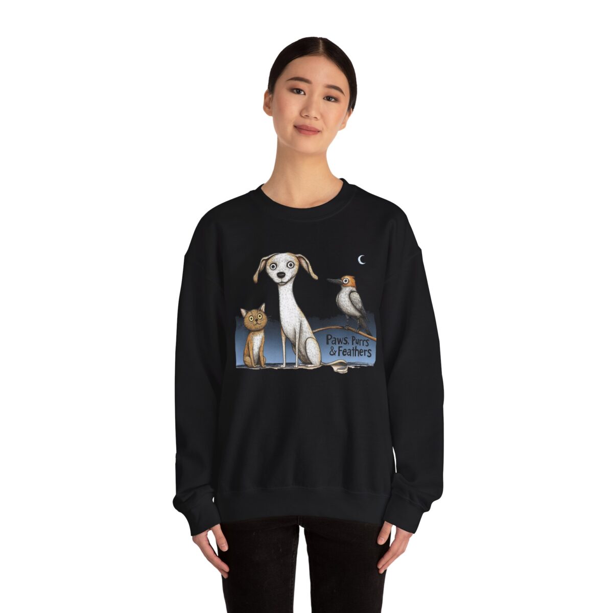 Paws, Purrs & Feathers Unisex Heavy Blend™ Crewneck Sweatshirt - Image 8