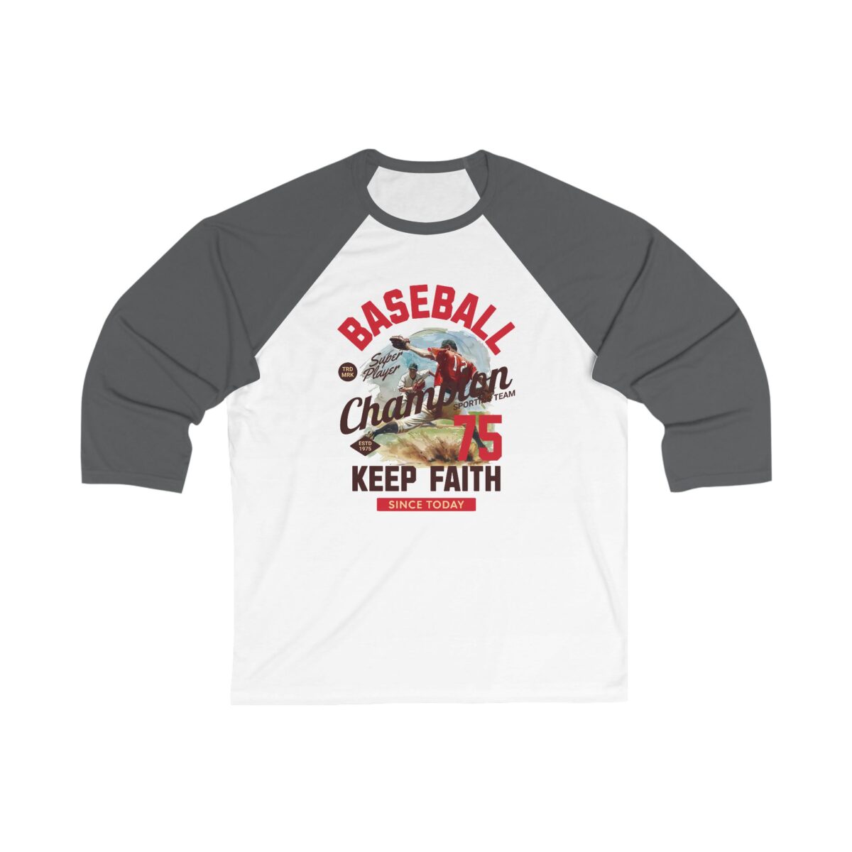 Baseball Champion Unisex 34 Sleeve Baseball Tee