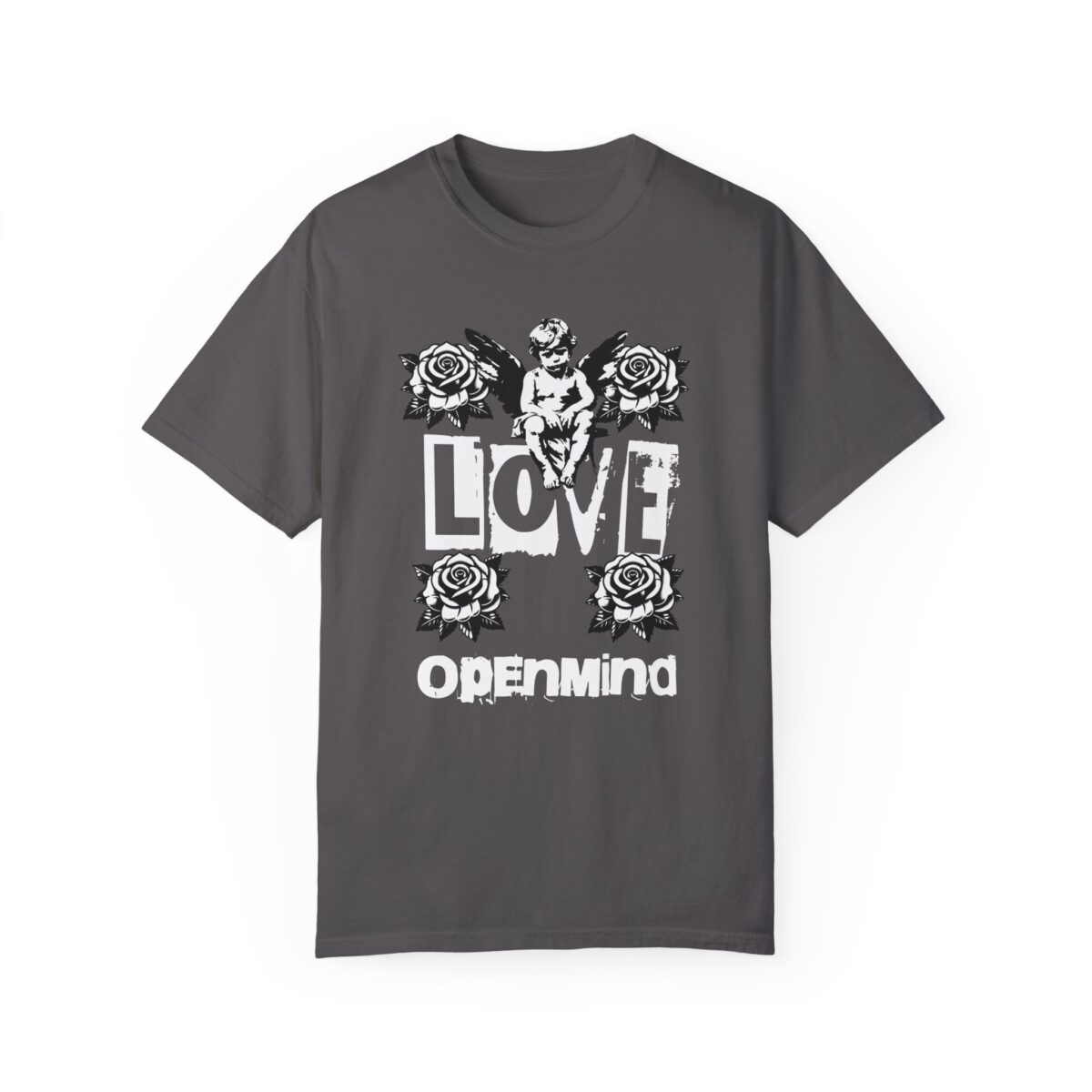 Unisex Garment-Dyed T-Shirt - Love Openmind Vintage Graphic Tee - Image 17