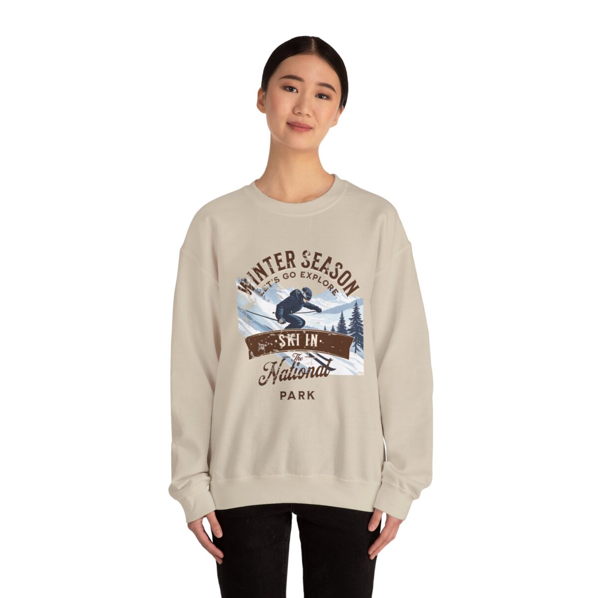 Ski in the national park Unisex Heavy Blend™ Crewneck Sweatshirt - Image 12