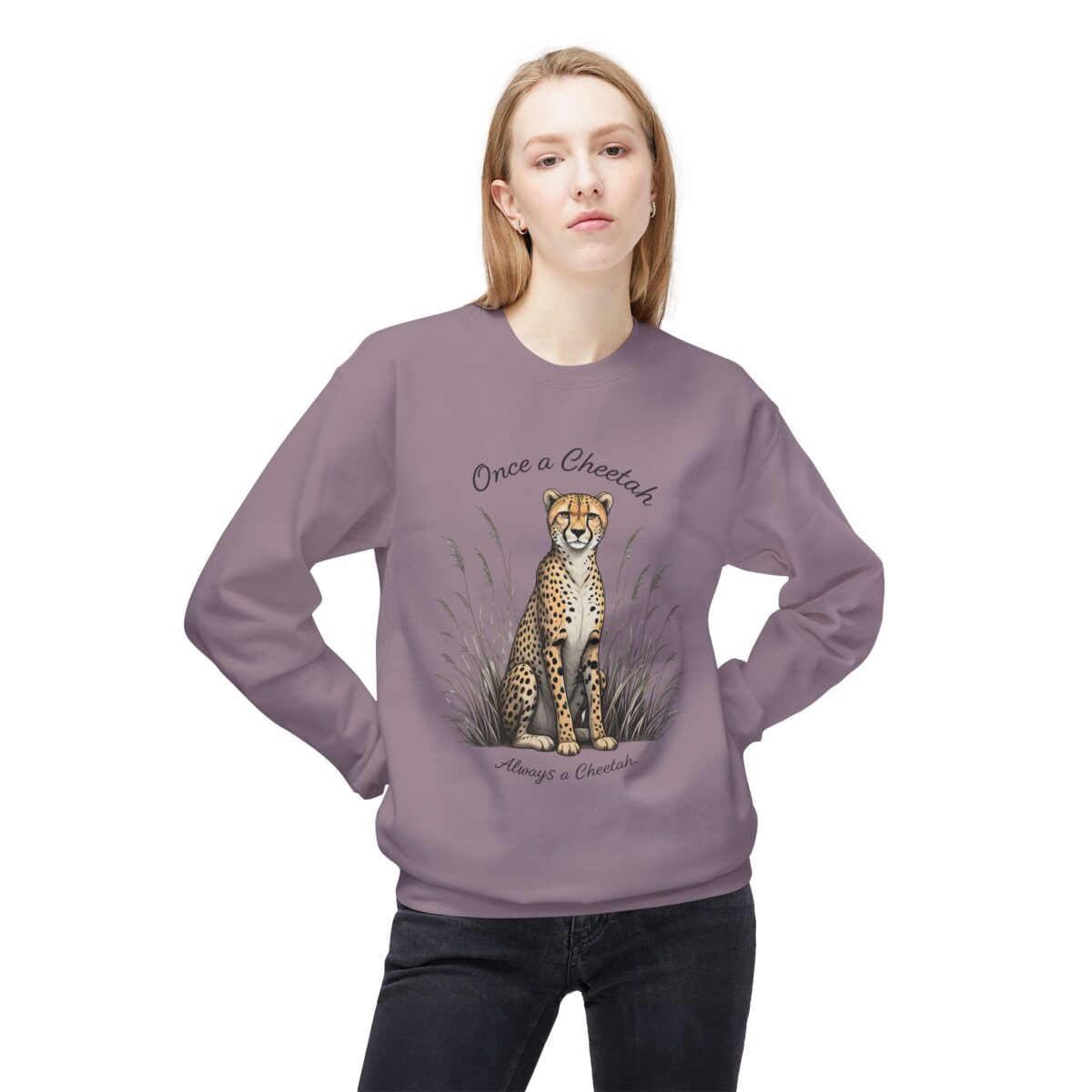 Always a cheetah Unisex Midweight Softstyle Fleece Crewneck Sweatshirt - Image 19