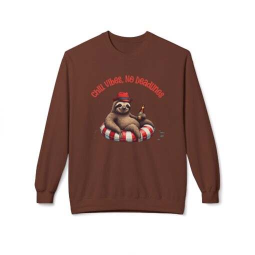 Chill vibes no deadline Unisex Midweight Softstyle Fleece Crewneck Sweatshirt