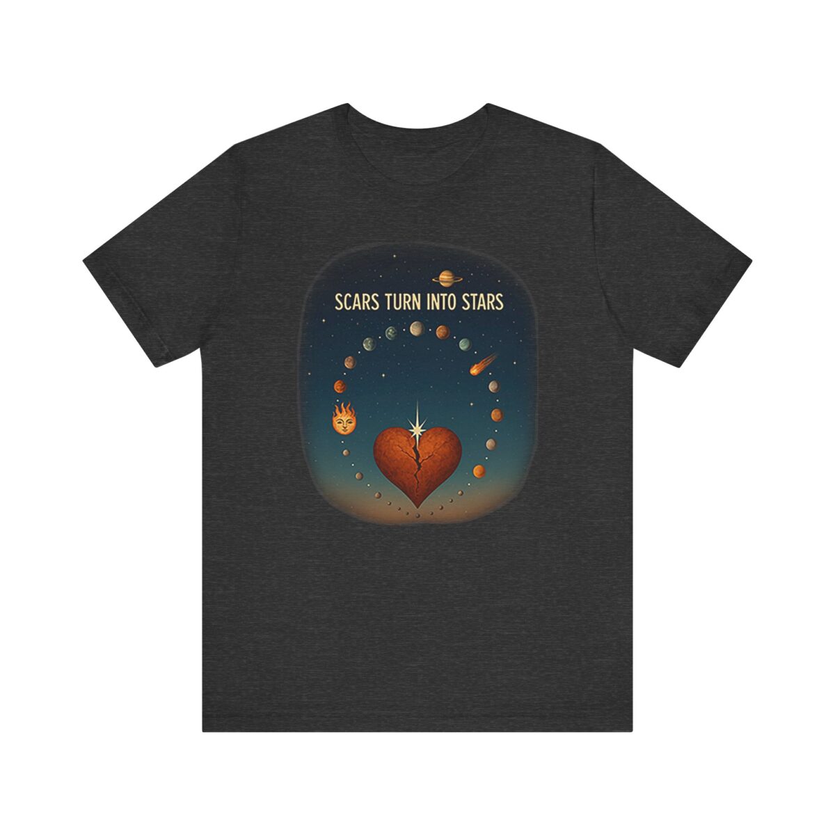 Scars Turn Into Stars Unisex Jersey Tee - Inspirational Meditation Shirt - Image 13
