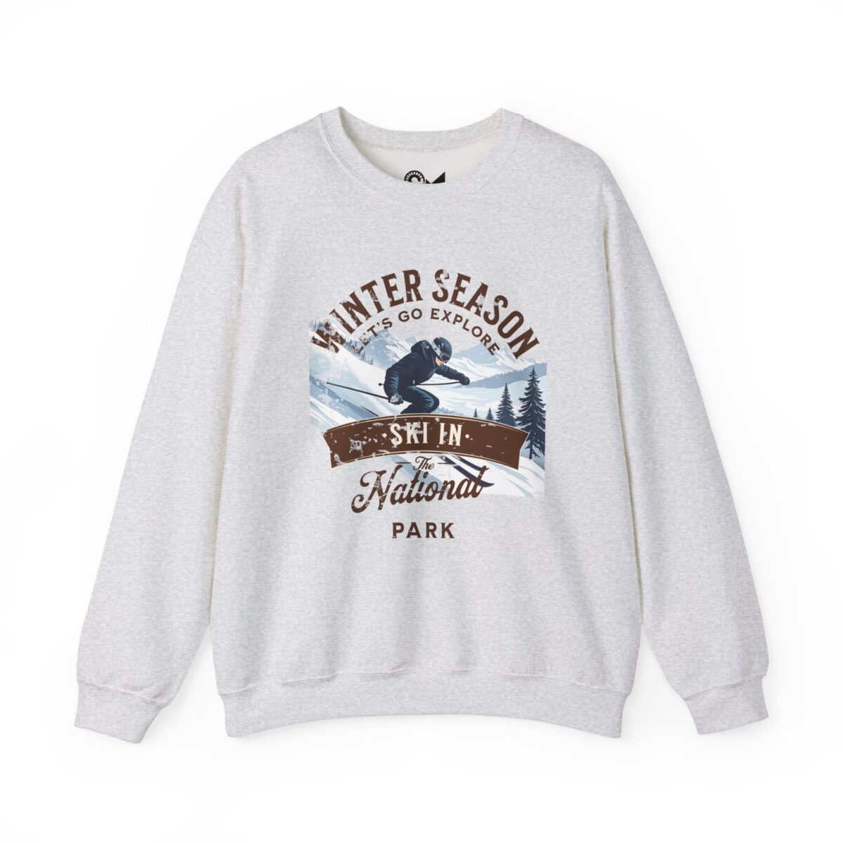 Ski in the national park Unisex Heavy Blend™ Crewneck Sweatshirt - Image 5