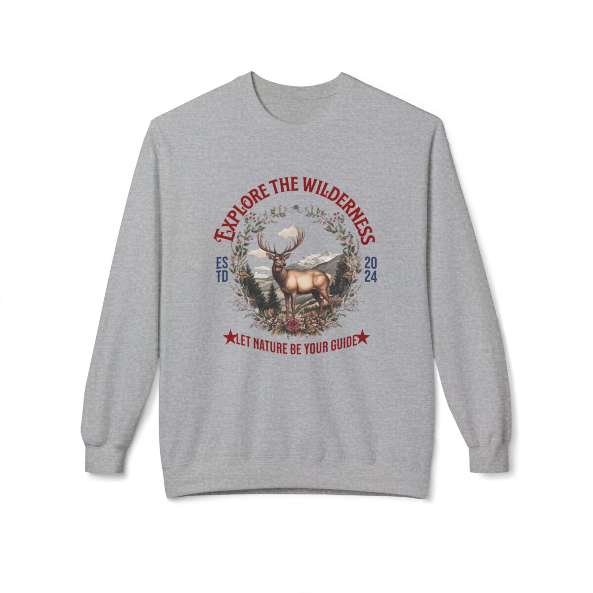 Explore the wilderness Unisex Midweight Softstyle Fleece Crewneck Sweatshirt - Image 9