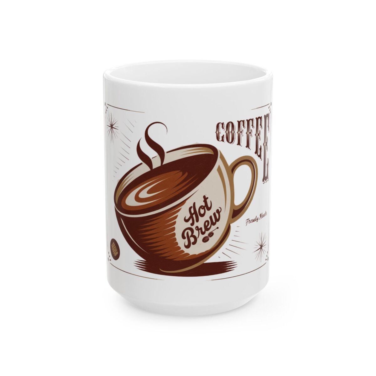 Coffee hot brew Ceramic Mug, (11oz, 15oz) - Image 5
