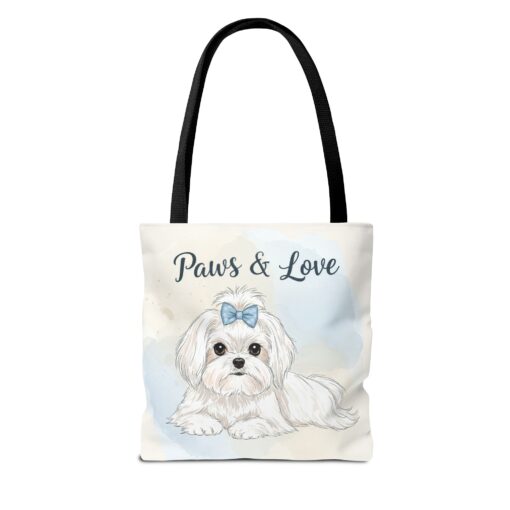 Paws & Love Dog Tote Bag - Cute Pet Lover's Carryall - Image 2