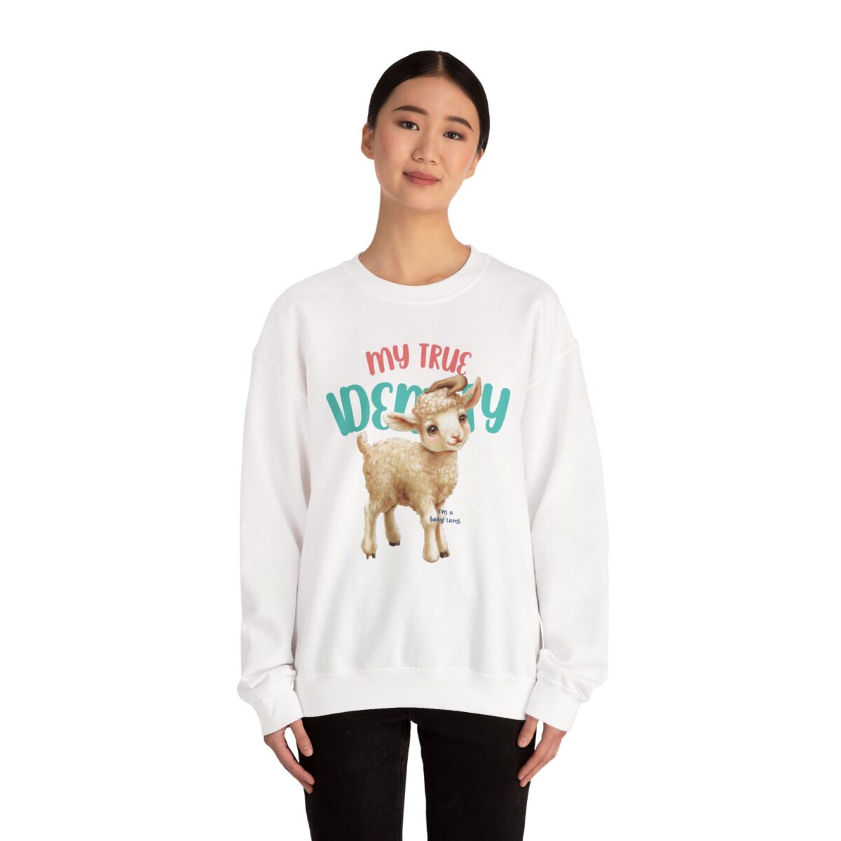 I'm a baby lamb Unisex Heavy Blend™ Crewneck Sweatshirt - Image 4