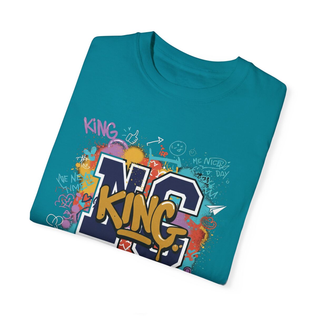 Unisex Garment-Dyed T-Shirt - Colorful 'King' Graphic Tee for Trendsetters - Image 3