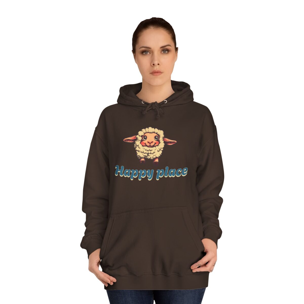 Happy place Unisex College Hoodie - Image 8