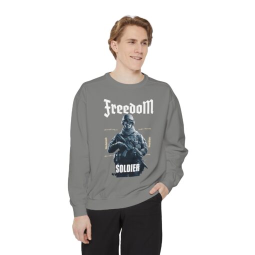 Freedom Soldier Unisex Garment-Dyed Sweatshirt - Image 7