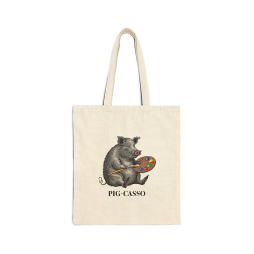 PIG-CASSO Cotton Canvas Tote Bag