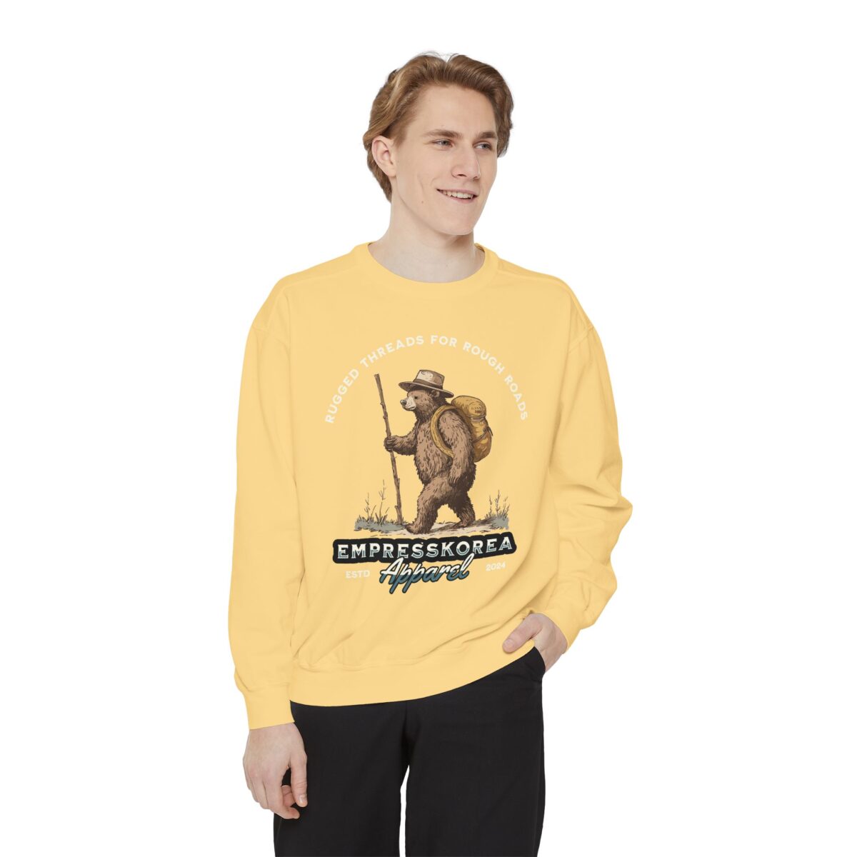 Rugged threads for ruff roads Unisex Garment-Dyed Sweatshirt - Image 7