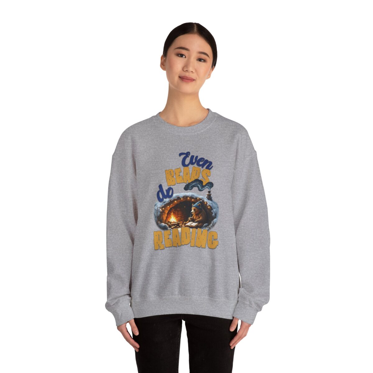 Even bears do reading Unisex Heavy Blend™ Crewneck Sweatshirt - Image 12