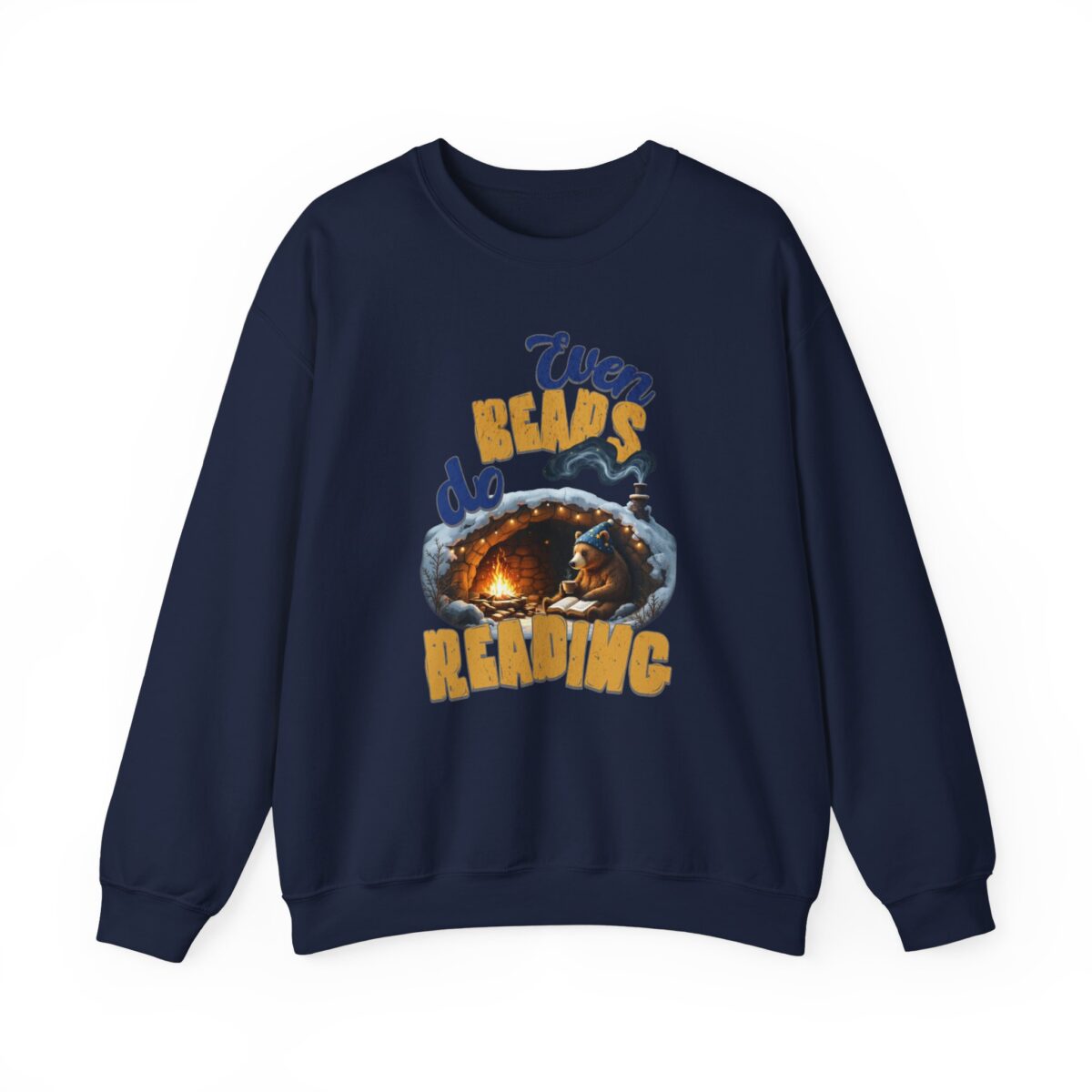 Even bears do reading Unisex Heavy Blend™ Crewneck Sweatshirt - Image 33