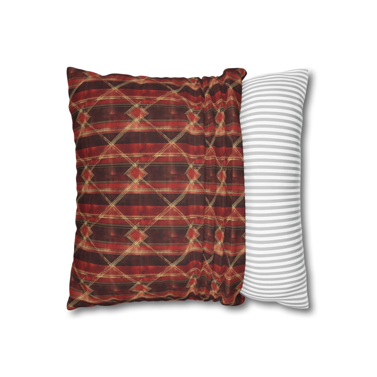 Sparkly red hues Faux Suede Square Pillowcase - Image 4
