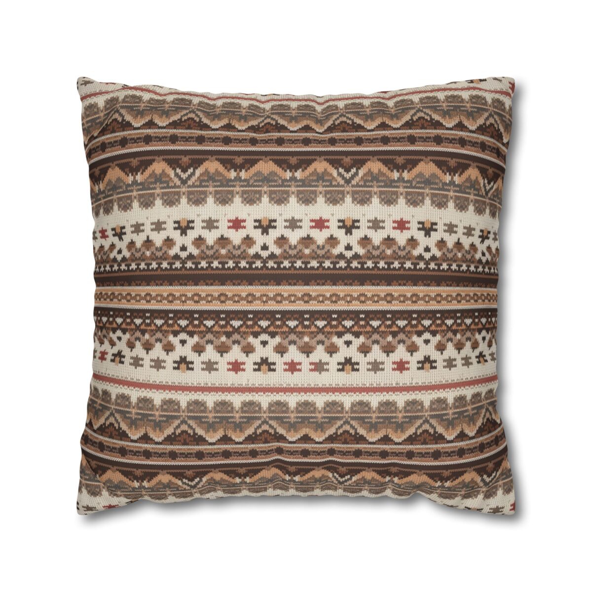 Warm Nordic Knit  Faux Suede Square Pillowcase - Image 13