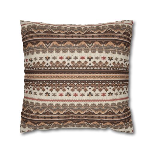 Warm Nordic Knit  Faux Suede Square Pillowcase - Image 13