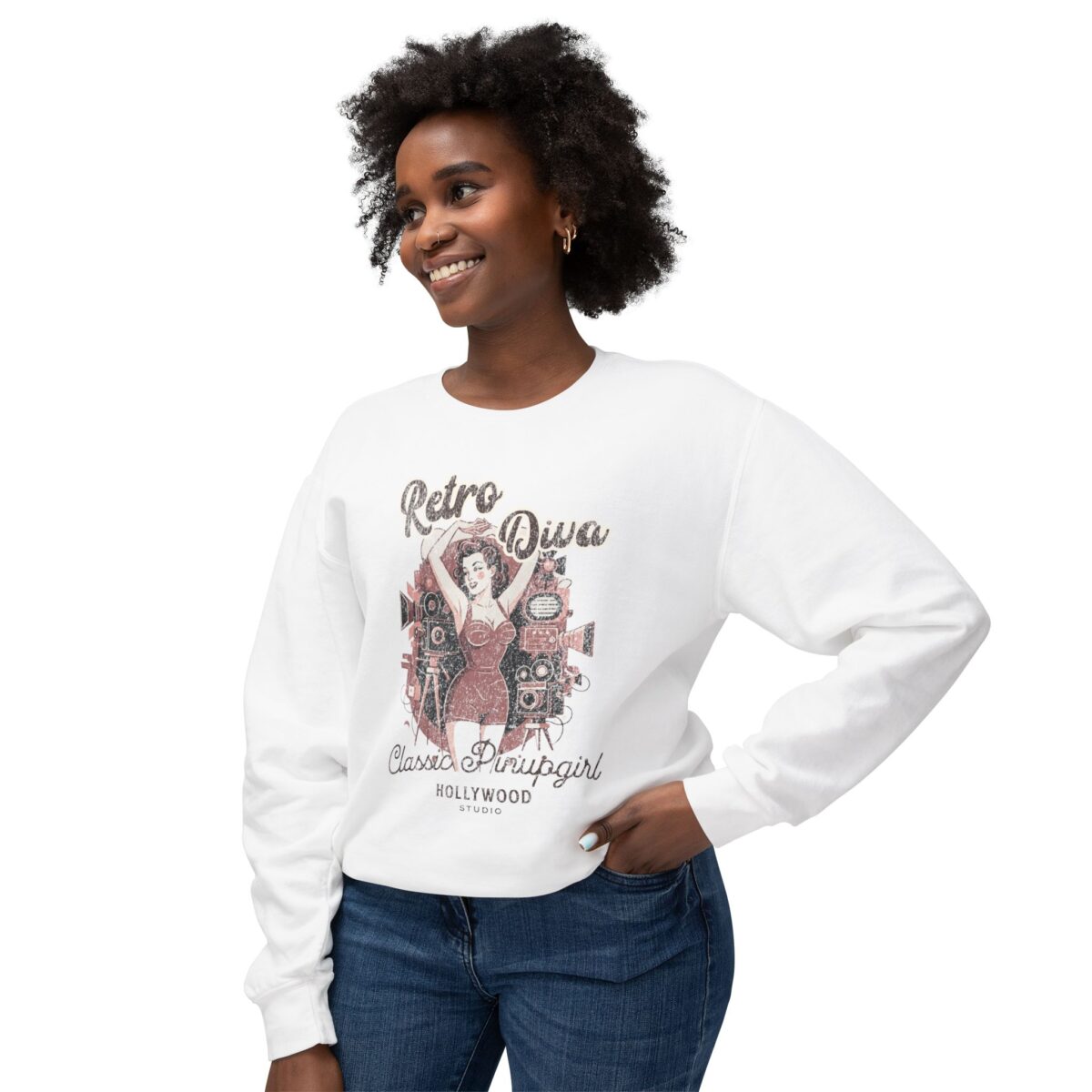 Classic diva Unisex Lightweight Crewneck Sweatshirt - Image 3
