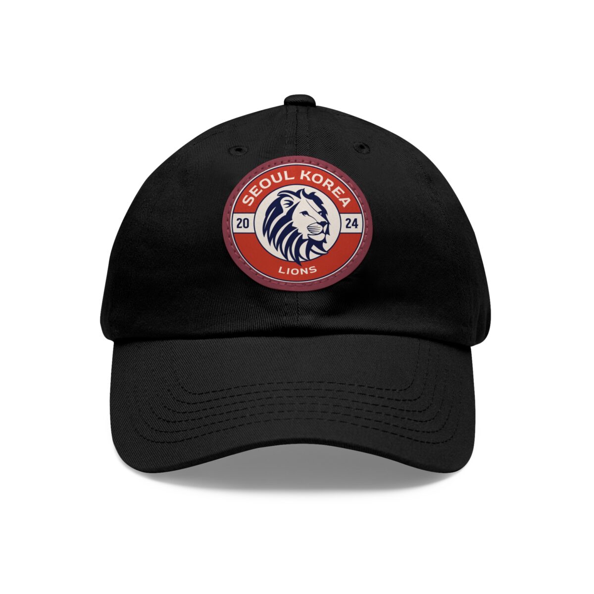 Seoul Korea Lions Hat with Leather Patch (Round) - Image 21