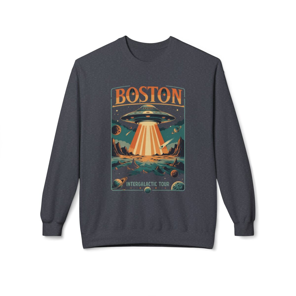 Boston Unisex Midweight Softstyle Fleece Crewneck Sweatshirt - Image 9