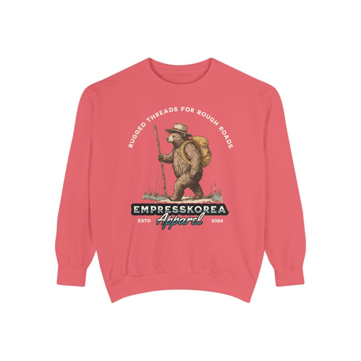 Rugged threads for ruff roads Unisex Garment-Dyed Sweatshirt - Image 45
