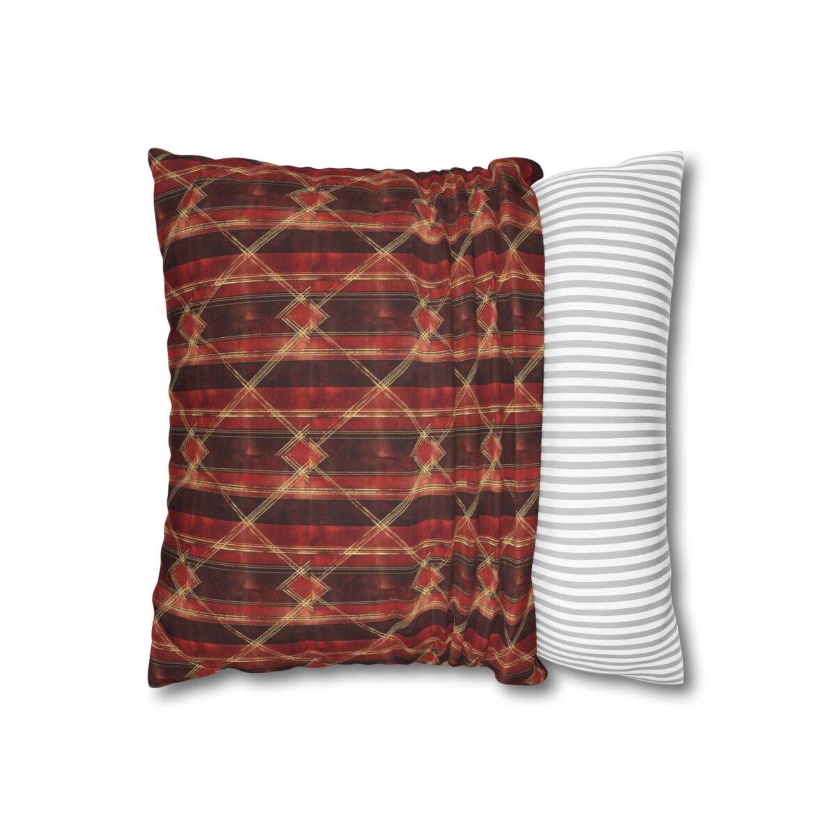 Sparkly red hues Faux Suede Square Pillowcase - Image 2