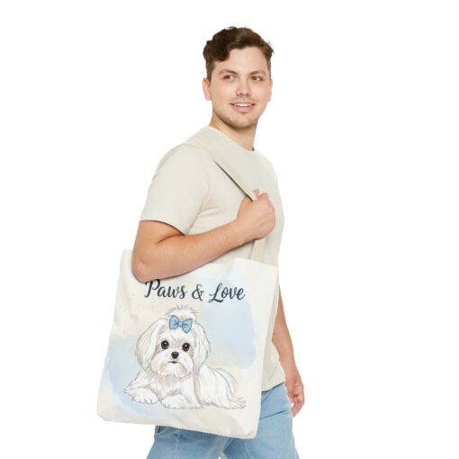 Paws & Love Dog Tote Bag - Cute Pet Lover's Carryall - Image 23