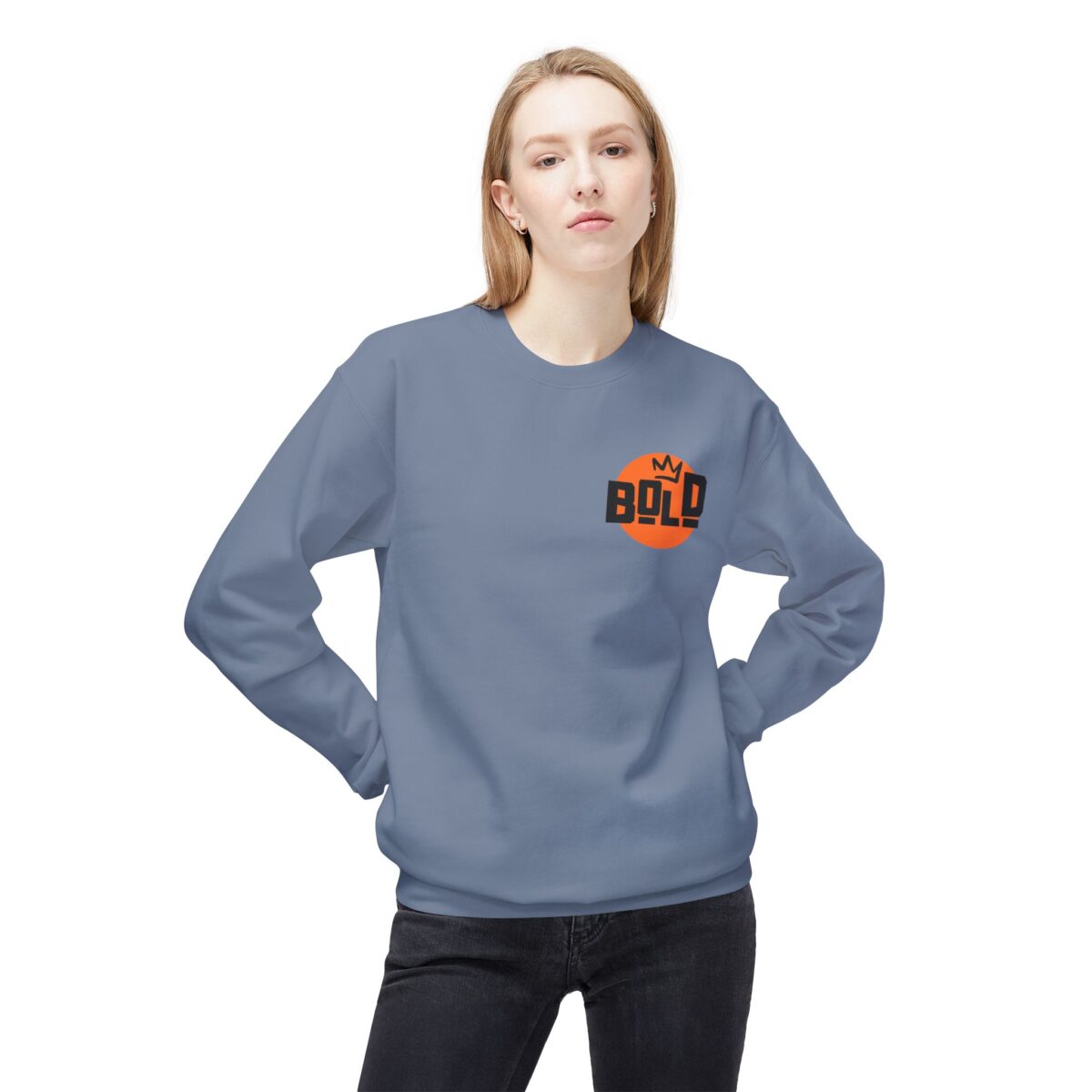 Big Bold Unisex Midweight Softstyle Fleece Crewneck Sweatshirt - Image 35