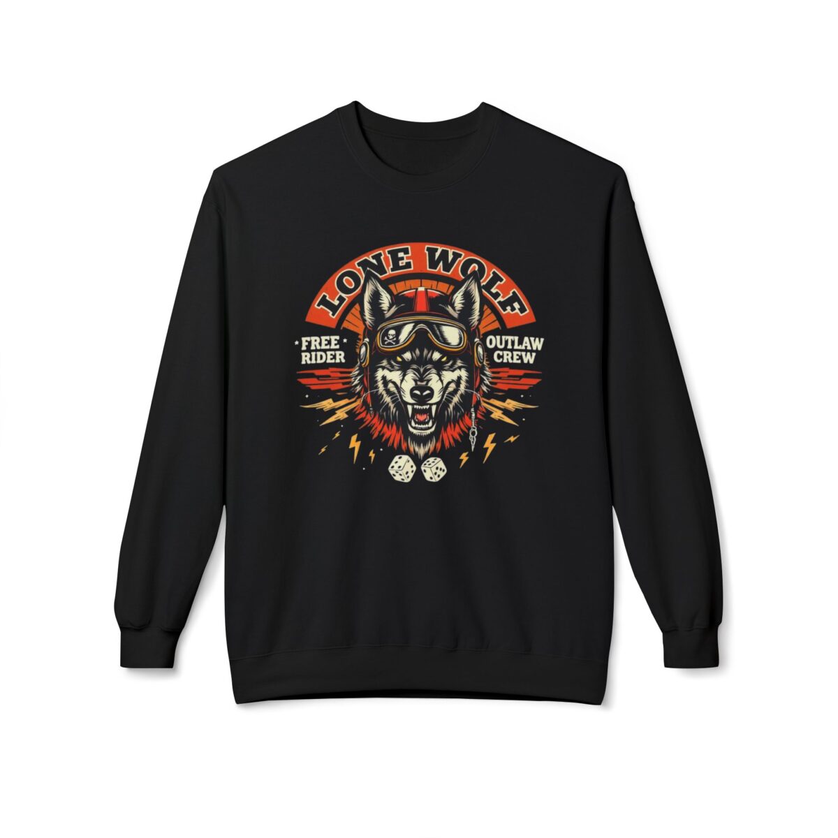 Lone Wolf Unisex Midweight Softstyle Fleece Crewneck Sweatshirt - Image 5