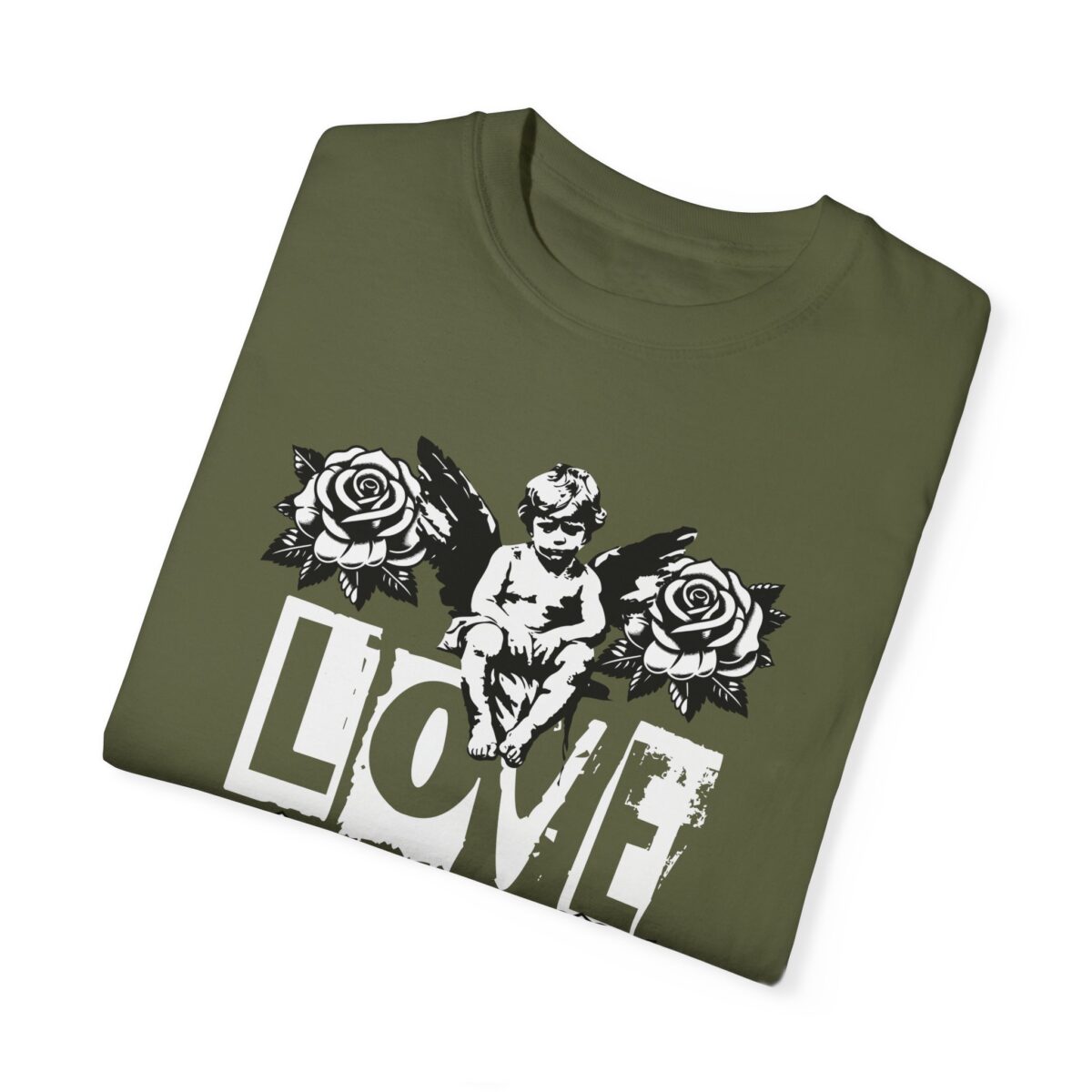 Unisex Garment-Dyed T-Shirt - Love Openmind Vintage Graphic Tee - Image 3