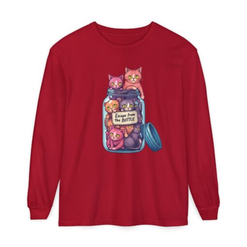 Escape from the bottle Unisex Garment-dyed Long Sleeve T-Shirt - Image 65