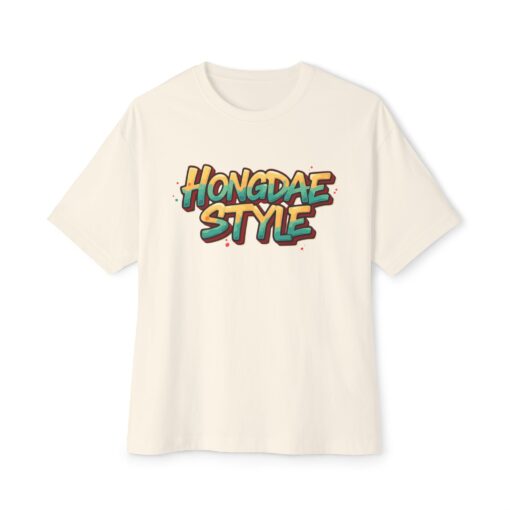 Hongdae style Unisex Oversized Boxy Tee - Image 13