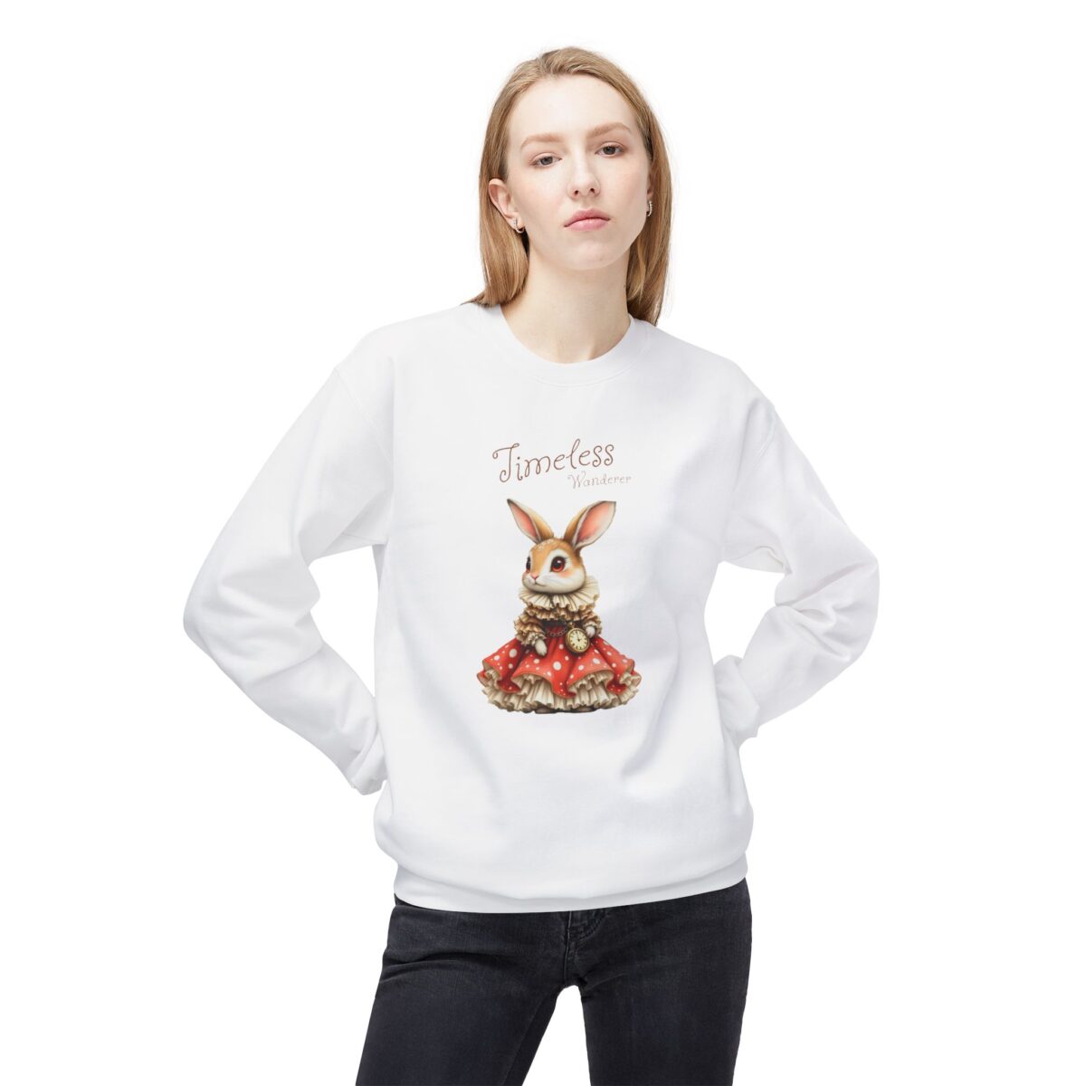 Timeless Wanderer Unisex Midweight Softstyle Fleece Crewneck Sweatshirt - Image 3