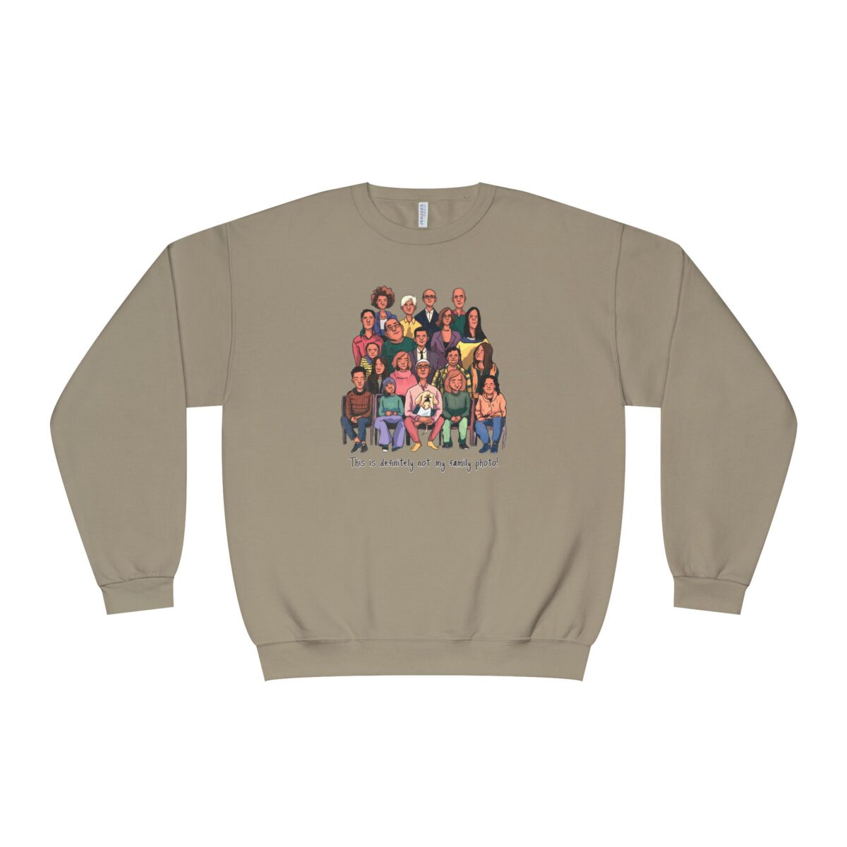 Definitely not my family photo Unisex NuBlend® Crewneck Sweatshirt - Image 9