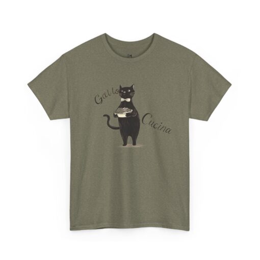Gatto e Cucina Unisex Heavy Cotton Tee - Image 3