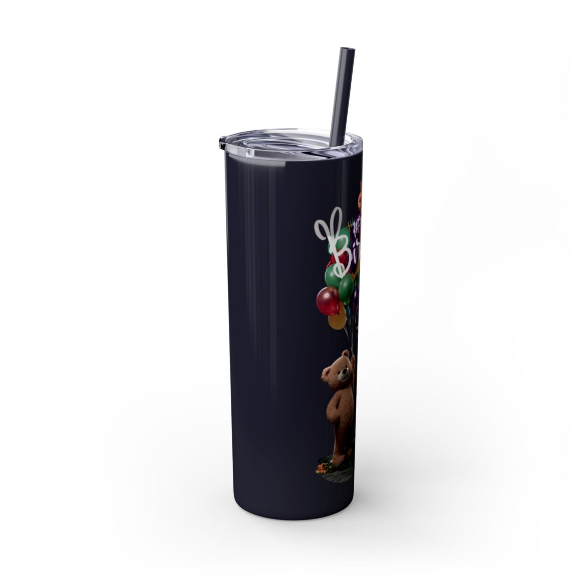 Happy Birthday Skinny Tumbler with Straw, 20oz - Image 14