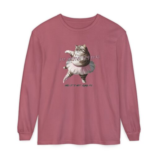 It's not kung fu Unisex Garment-dyed Long Sleeve T-Shirt - Image 33