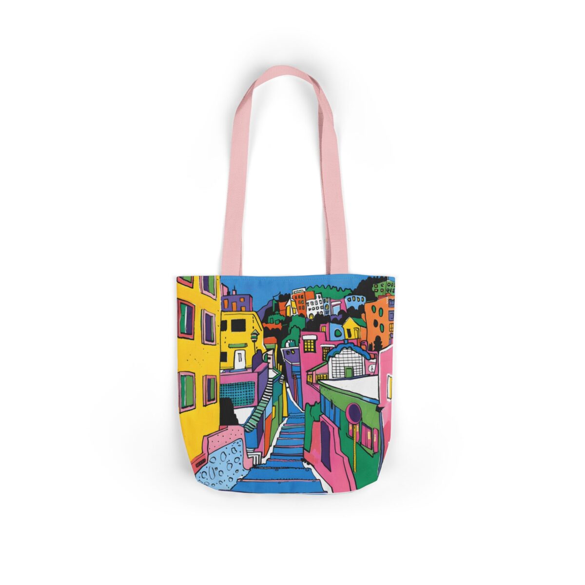 The hillside village in Korea Canvas Tote Bag, 5-Color Straps - Image 14