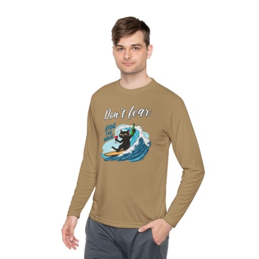 Don't fear, ride the wave Unisex Lightweight Long Sleeve Tee - Image 15