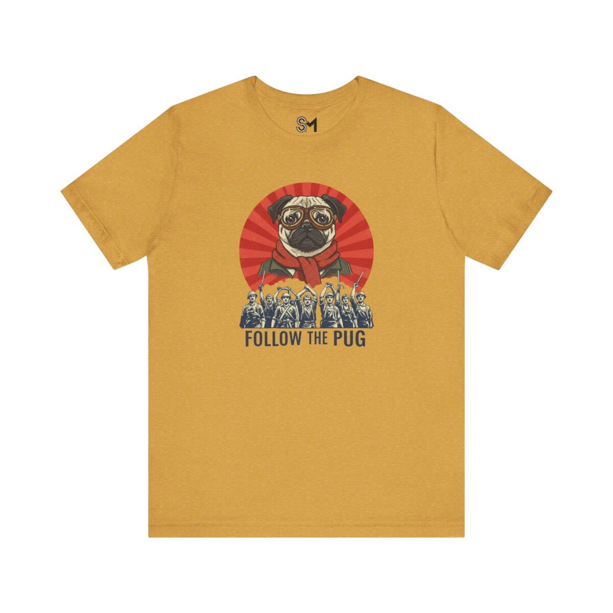 Follow the pug Unisex Jersey Short Sleeve Tee - Image 33