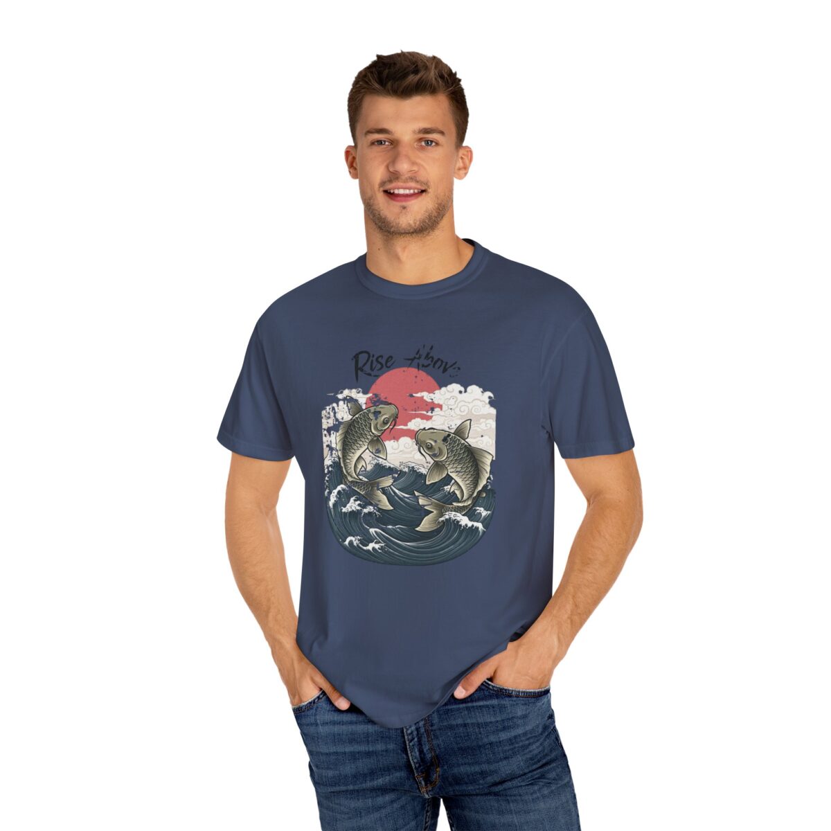 Rise above Unisex Garment-Dyed T-shirt - Image 36