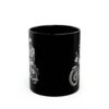 Motorcycle Rider with Coffee Black Mug (11oz, 15oz)