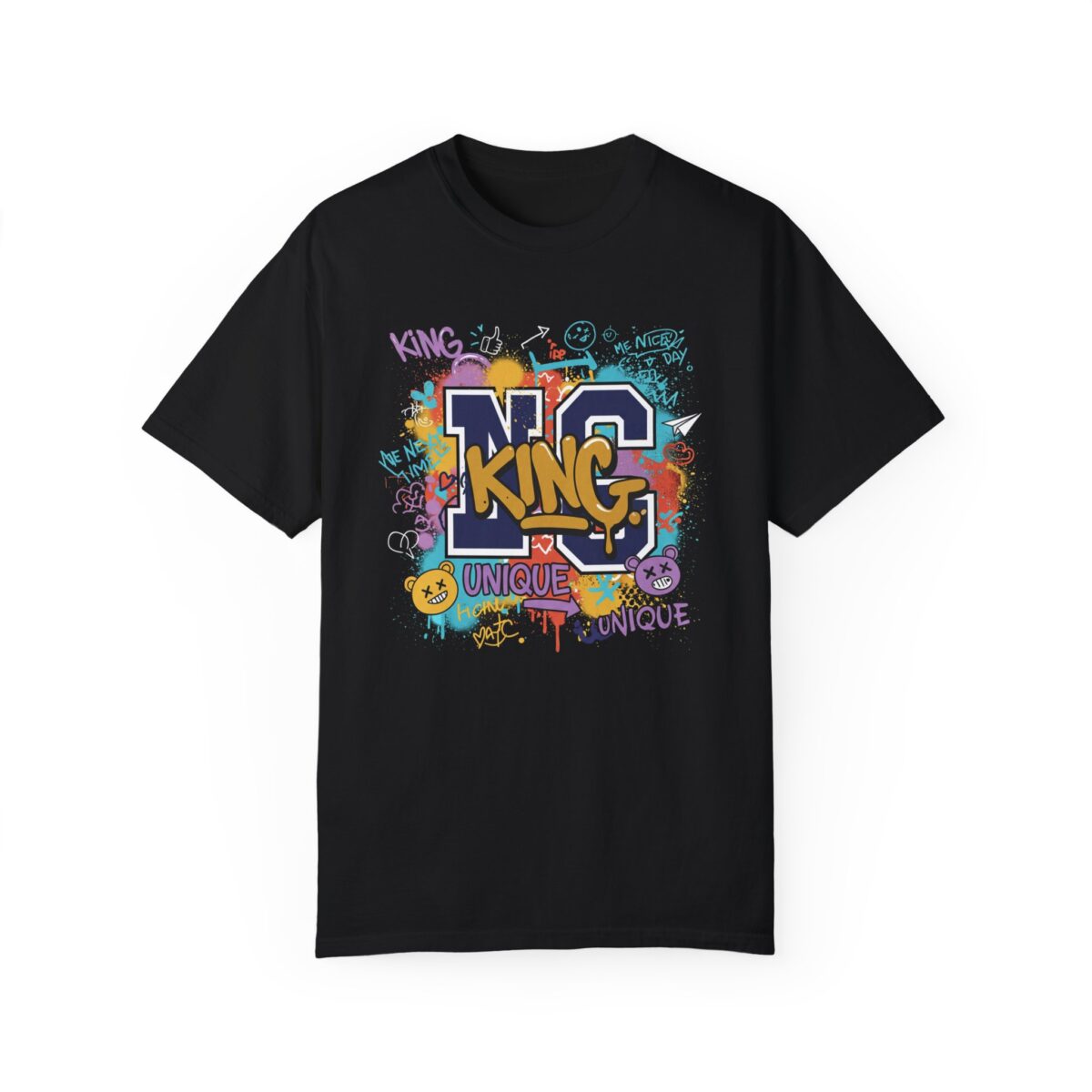 Unisex Garment-Dyed T-Shirt - Colorful 'King' Graphic Tee for Trendsetters - Image 5